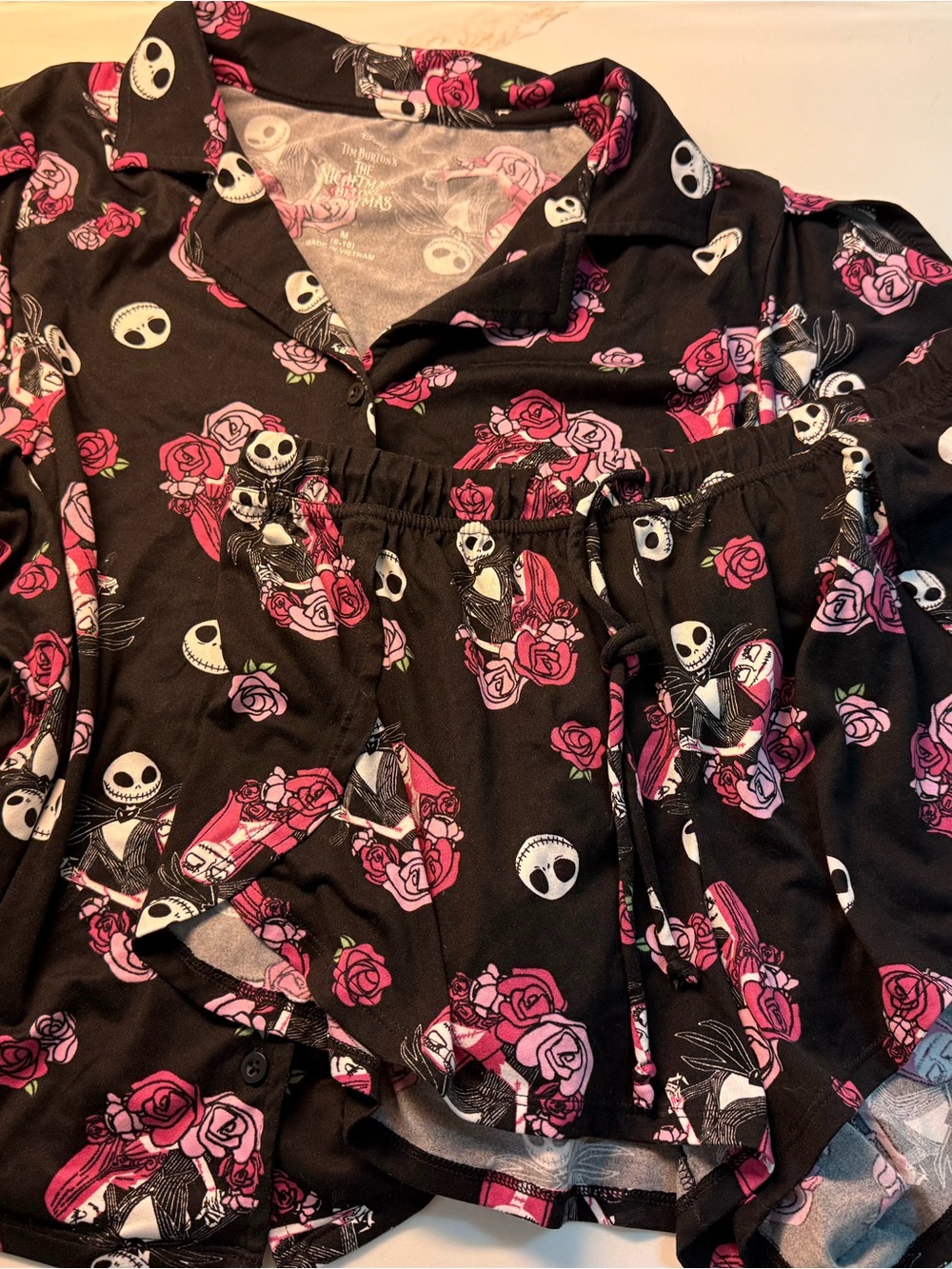 Disney Black and Pink Nightmare Before Christmas PJs